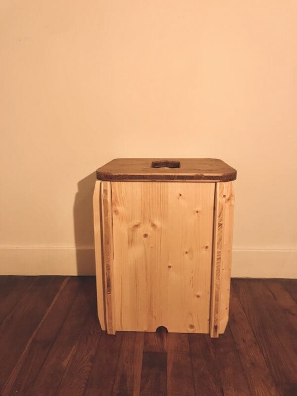 Handmade Dismountable Yoni Steam Throne in 3-ply Pine tree - Sanded - France, EUROPE - Image 5