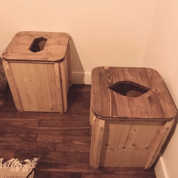 Handmade Dismountable Yoni Steam Throne in 3-ply Pine tree - Sanded - France, EUROPE